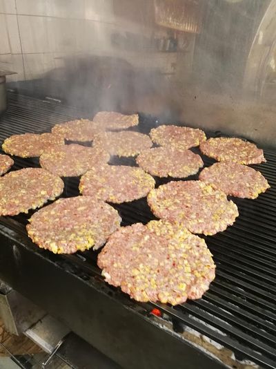 grilled minced meat steak