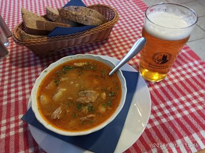 stew and beer