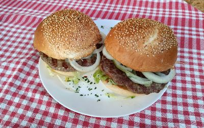 two burgers